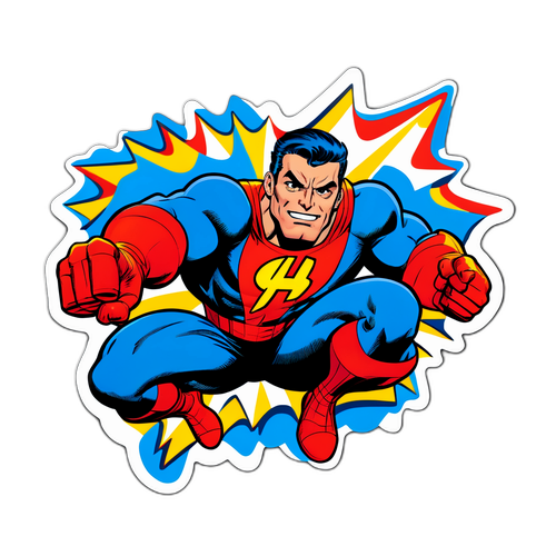 Whimsical Marvel Superhero Sticker