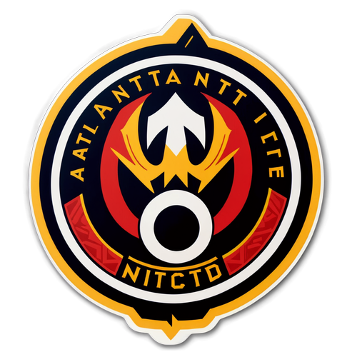 Sticker de Atlanta United con el emblema del equipo y un balón