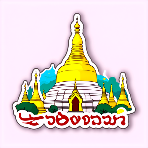 Sticker Landskap Myanmar