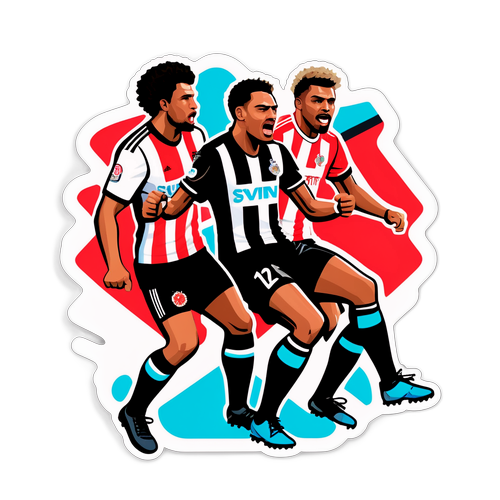 עיצוב מדבקת כדורגל - Newcastle vs Brentford