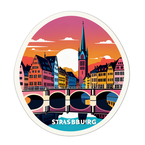 Strasbourg ved solnedgang