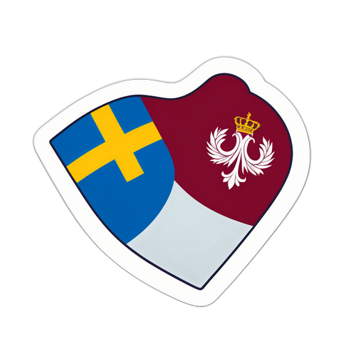 Styliserad Svensk och Lettisk Flagga