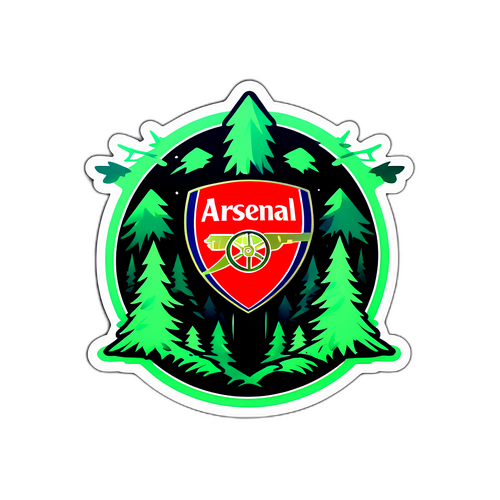 악몽 디자인 아스날 로고 숲속