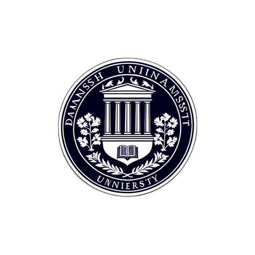 Minimalist sticker af Danmarks Nationaluniversitet