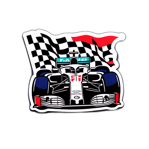 F1-teemojen ja tarkastuslipun tarra