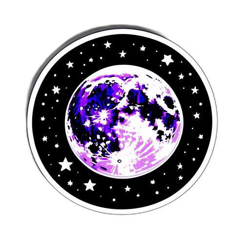 Lua Cheia com Estrelas