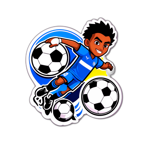 Adesivo emocionante para o jogo Emelec vs. Macará