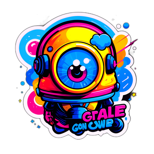 Ilustração de um astronauta colorido