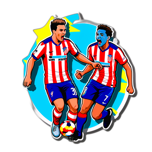 Reka Bentuk Pelekat Perlawanan Newcastle vs Atlético Madrid