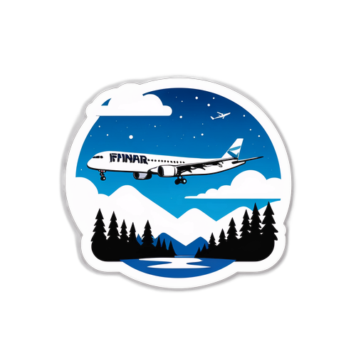 Finnair Lentokone ja Suomalainen Maisema