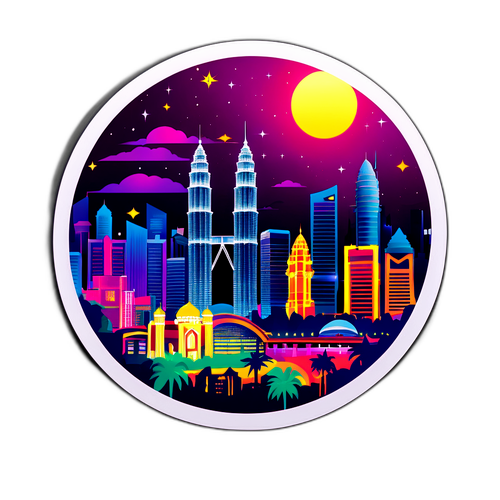 A Kuala Lumpur éjjeli látképe