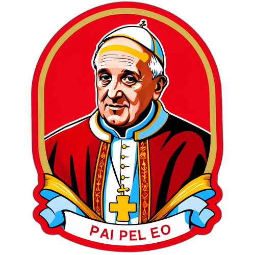 Porträt von Papst Leo in ikonischer roter und goldener Robe