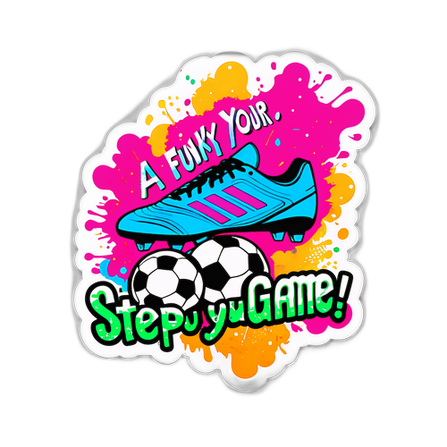 Funky fotballsko klistremerke