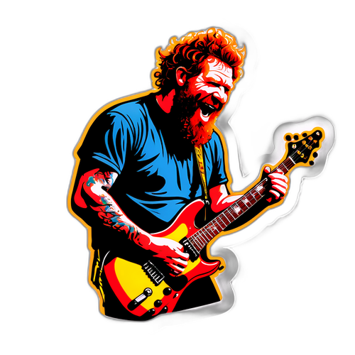 Vibrant na Sticker ni Brent Hinds na Nagtatanghal