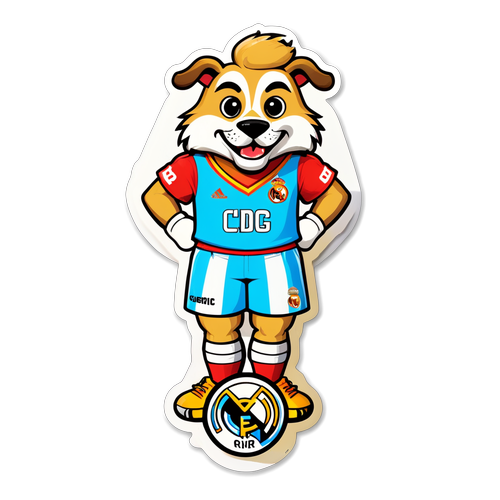 Maskot Girona di Stadium Santiago Bernabéu