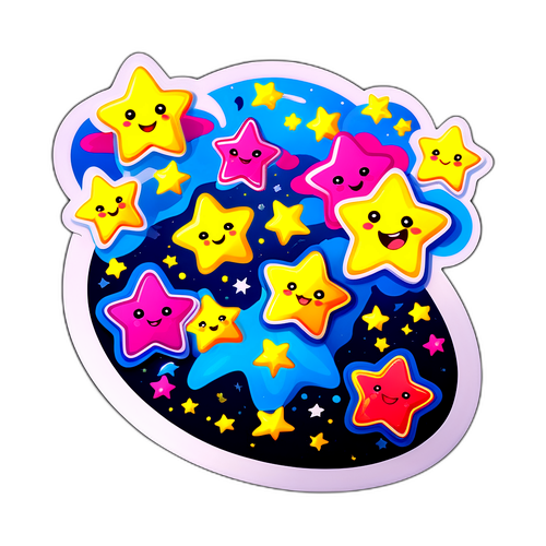 Vrolijke Sterren Sticker