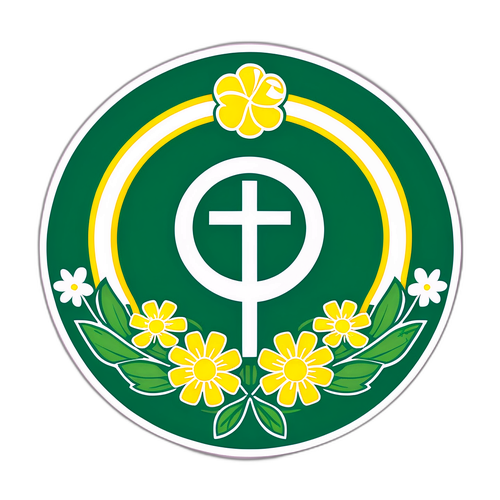 Σημαία Παναθηναϊκού με Λουλούδια και Αθλητικές Δραστηριότητες