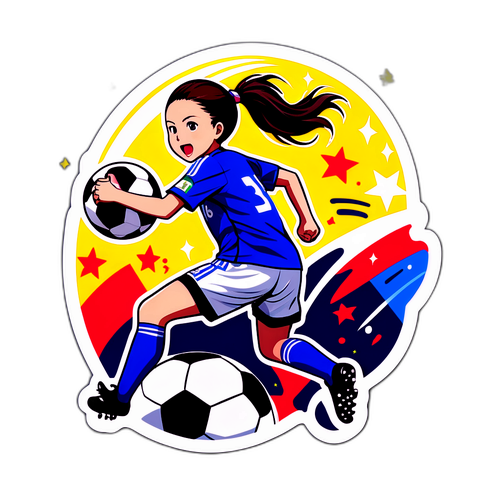 サッカーの瞬間を捉えたデザイン