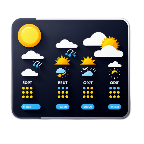 Antara Muka Aplikasi Cuaca Bergaya