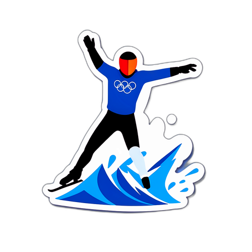 Kış Olimpiyatları Sembolu, Buzda Kayak Yapan Atlet