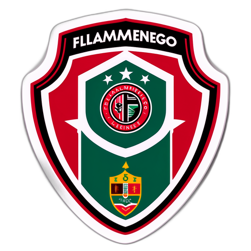 Autocollant mettant en valeur le match Flamengo – Fluminense