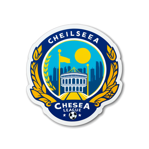 Sporty Chelsea FC Sticker with Astana FC Stadium