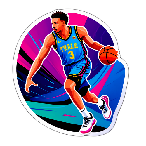 Luc Steins dribler med basketball