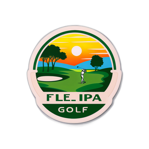 Pemandangan Damai Padang Golf di Waktu Subuh