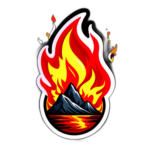 Sticker Drammatico Incendio Trieste