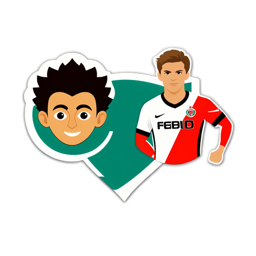 Sportieve sticker van Feyenoord en PSV