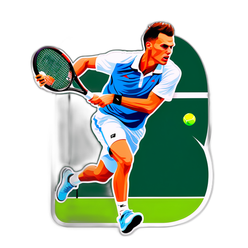 Dynamic Tennis Sticker af Márton Fucsovics