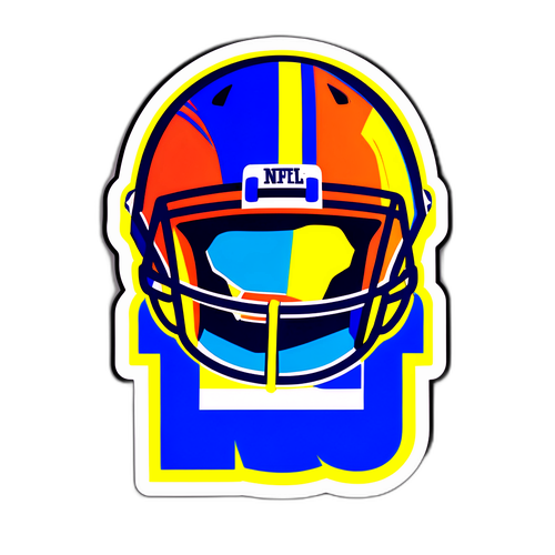 फुटबॉल-थीम वाला स्टिकर