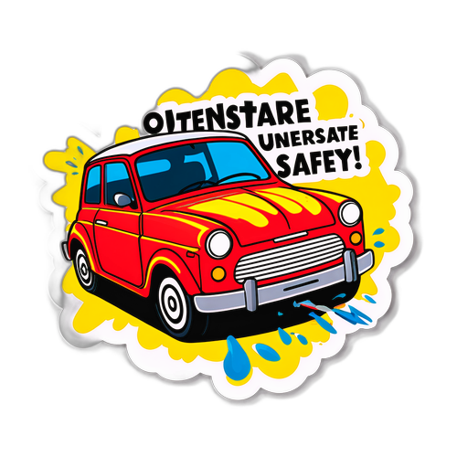 Šťastná samolepka: Auto narážející do špatných nápadů