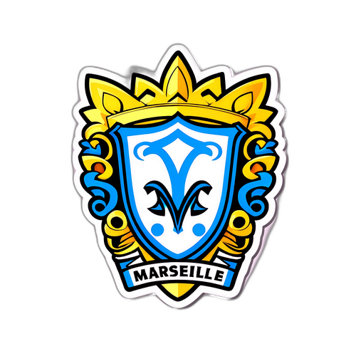 Graffiti stylizowany logo Marseille FC