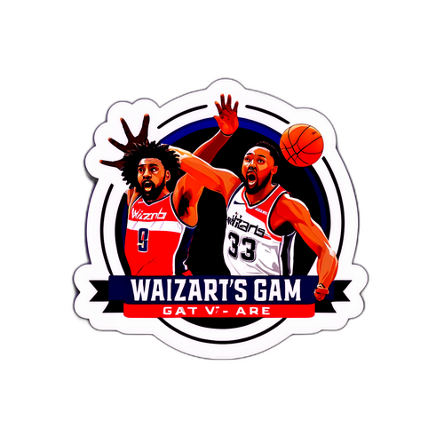 巫師對馬刺比賽的激動時刻貼紙