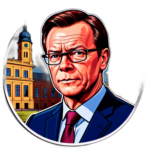 Konstnärlig porträtt av Ulf Kristersson