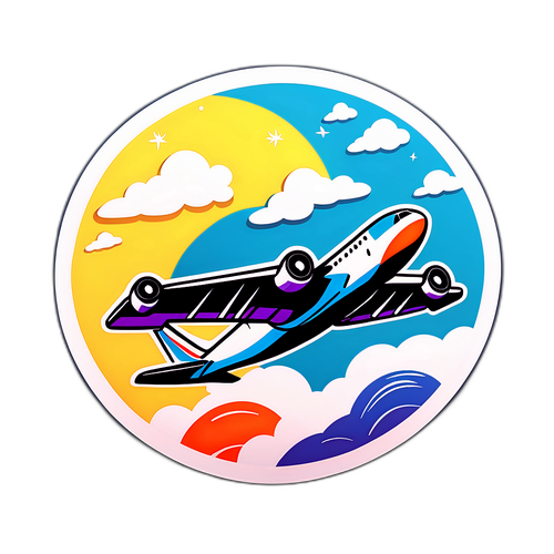 Смешной рисунок самолета