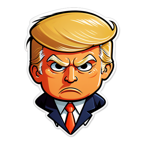 En cool illustration av Donald Trump