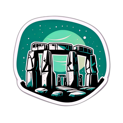 A Stonehenge szimbóluma kőtextúrával