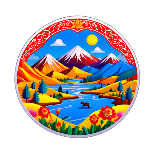 美丽的新疆自然风光与民族特色结合的画面