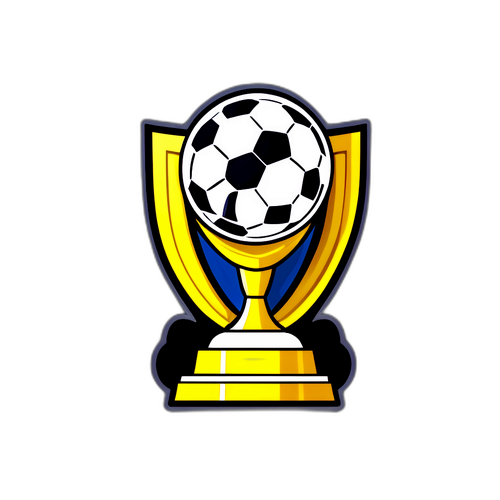 프리미어 리그 순위를 나타내는 트로피와 축구공 디자인