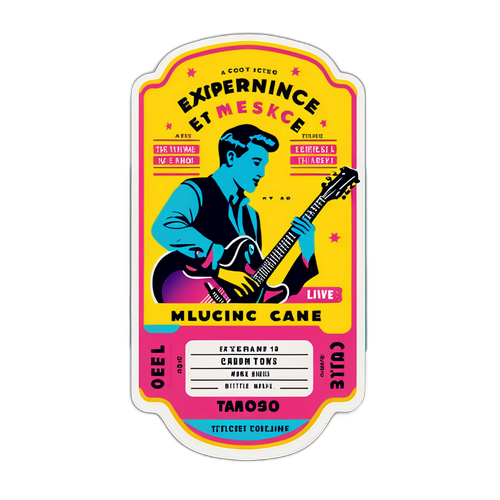 Retro Konsertbillett Design