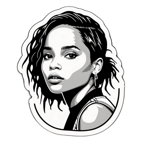 Minimalist Naklejka Zoe Kravitz