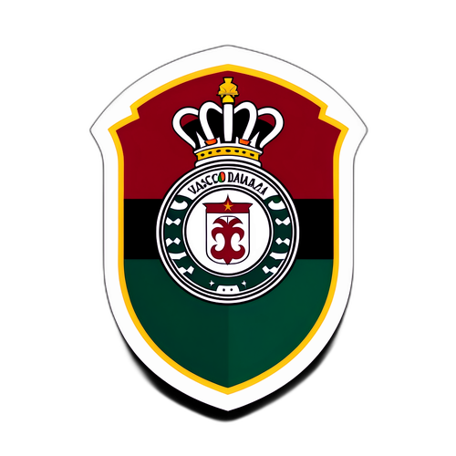 Diseño de una calcomanía con los escudos de Vasco da Gama y Fluminense