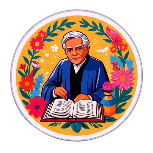 Sticker de Sarmiento en Contexto Educativo