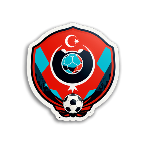 Ulusal Takımın Enerjisi! Futbol Tutkusu ve Türk Bayrağıyla Dolu Bir Sticker!