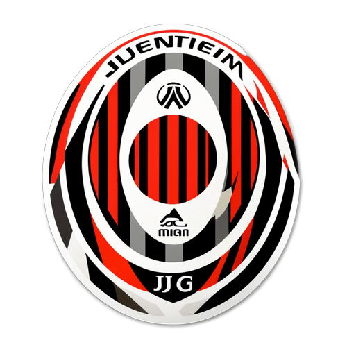 Stickers z piłką nożną Juventus i AC Milan