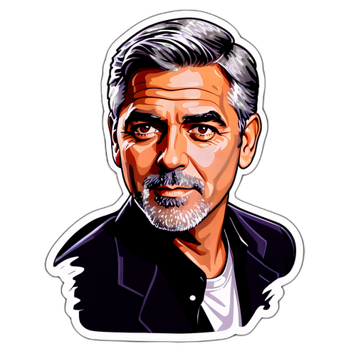 Diseño artístico de George Clooney con citas inspiradoras