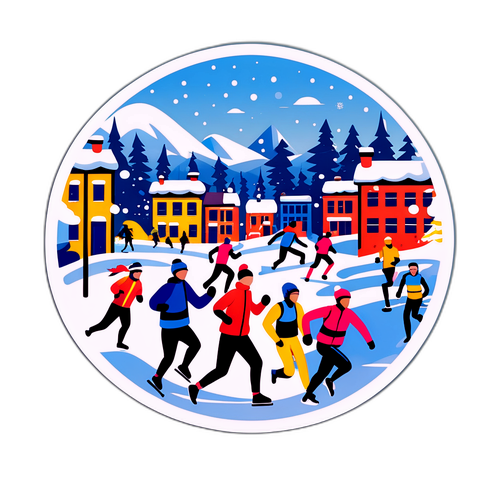 Peisaj urban sub zăpadă