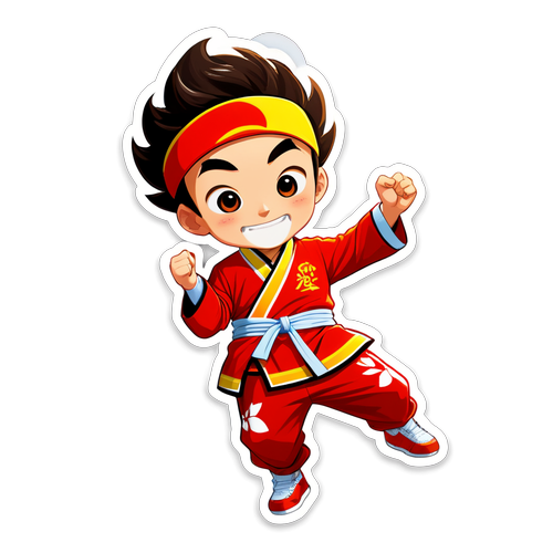 顏容可掬的武術小子